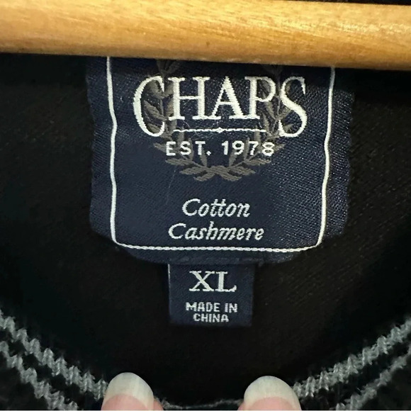 Chaps Sweater Mens Cotton Cashmere Blend Long Sleeve Crewneck Pullover Size XL - Picture 10 of 12